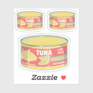 Tin of tuna canned fish retro