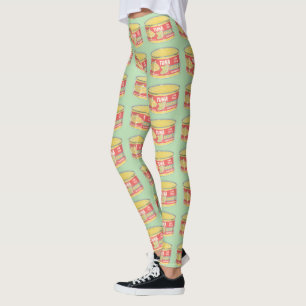 Tin of tuna canned fish retro leggings