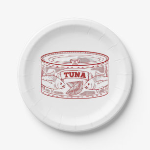 Tin of tuna paper plate