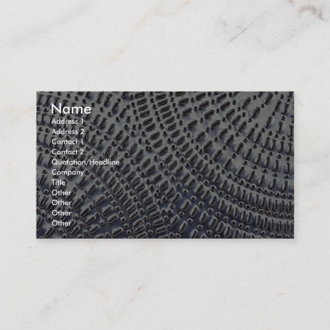 Tin plate texture business card (Front)
