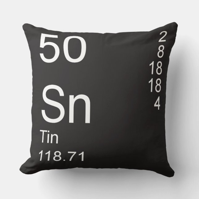 Tin Throw Pillow (Front)