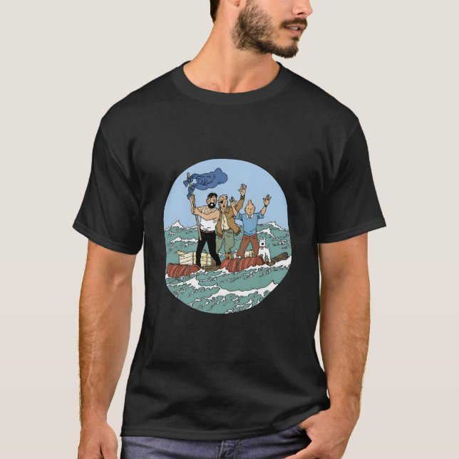 Tin-Tin Sea Adventure With Captain Haddock T-Shirt (Front)