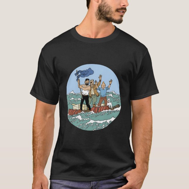 Tin-Tin Sea Adventure With Captain Haddock T-Shirt (Front)