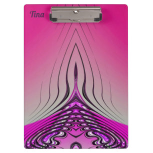 TINA ~ 3D! ~ Pink Purple and Black original ~ Clipboard