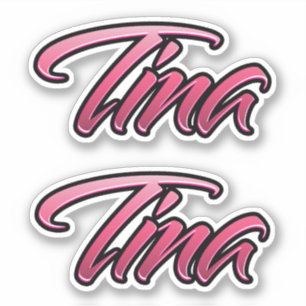 Tina faded pink Autocollants