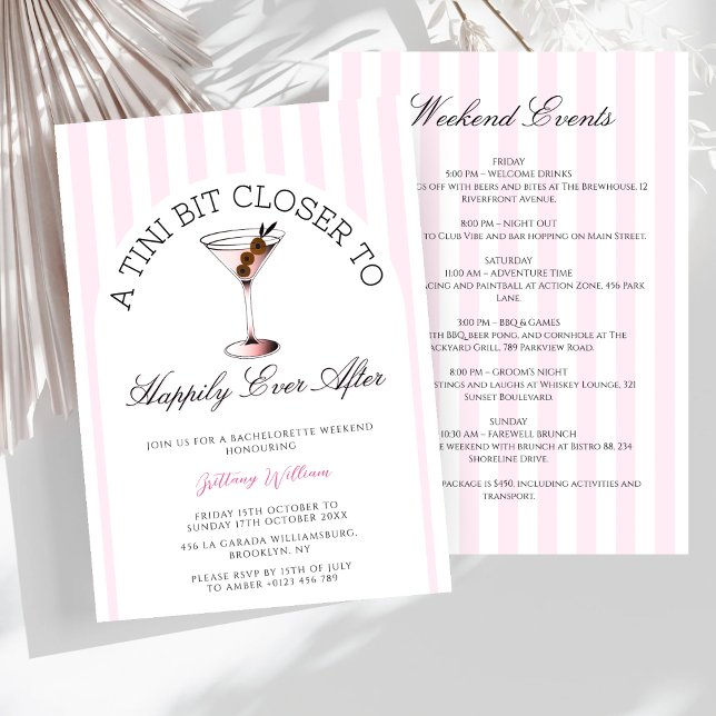 Tini Bit Closer To Happily Ever After Bachelorette Invitation (Creator Uploaded)