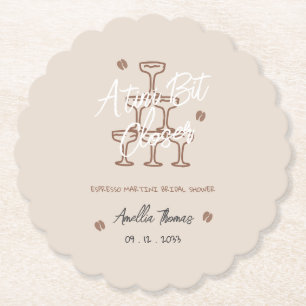 Tini Bit espresso martini Whimsical bridal shower Paper Coaster