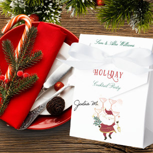 Tini Bit Merry Martini Office Christmas Santa Favor Box