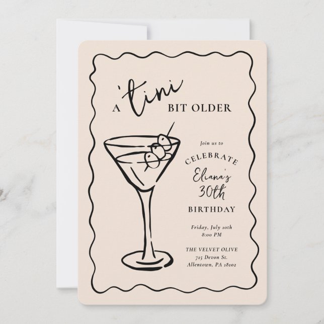 Tini Bit Older 30th Birthday Party Invitation (Front)