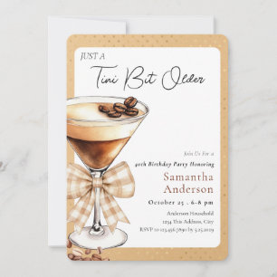 Tini Bit Older 40th Birthday Coffee Invitation