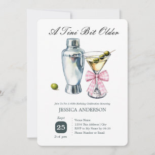 Tini Bit Older 60th Birthday Olive Invitation