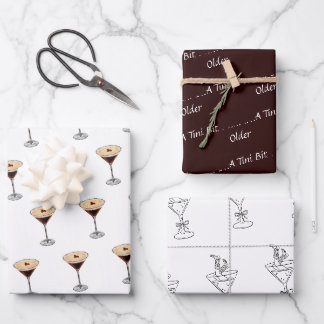 Tini Bit Older - Coffee Espresso Theme Wrapping Paper Sheet