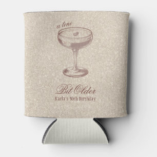 Tini Bit Older Elegant Gold Birthday Can Cooler