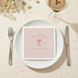 Tini Bit Older Espresso Martini Scribble Birthday Napkin