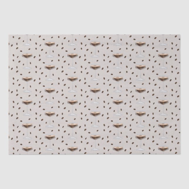 Tini Bit Older Espresso Martini Signature Cocktail Tissue Paper (Front)