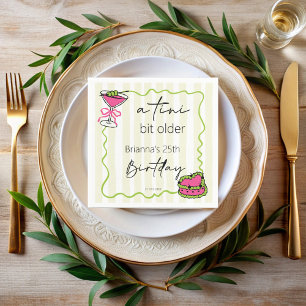 Tini bit older handrawn retro birthday custom napkin