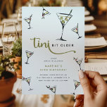 'Tini Bit Older' Martini Cocktail Adult Birthday  Invitation<br><div class="desc">Celebrate aging in style with our 'tini bit older' Martini Cocktail Adult Birthday Party Invitation. Set against a classic white backdrop, this design is adorned with unique hand drawn martini illustrations, complemented by a modern customizable template. An elegant way to announce your special day while adding a touch of sophistication...</div>