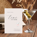 Tini Bit Older | Martini Themed Birthday Invitation<br><div class="desc">Celebrate your next spin around the sun with sweet and simple birthday invitations — as simple as adding all the party details. Ready to celebrate your girl getting a tini bit older? This martini themed invitation is so classy and will have your guests racing to RSVP. Perfect for any age...</div>