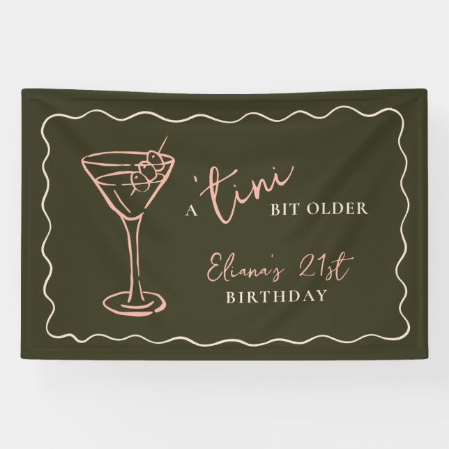 Tini Bit Older Personalized Birthday Party Banner (Horizontal)