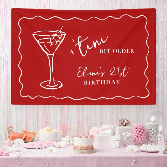Tini Bit Older Personalized Birthday Party Banner (Party)