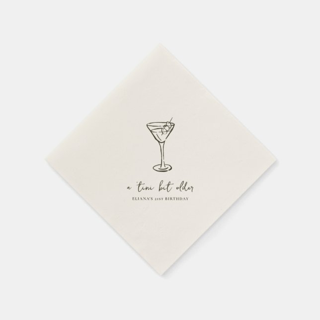 Tini Bit Older Personalized Birthday Party Napkin (Corner)