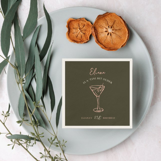 Tini Bit Older Personalized Birthday Party Napkin (Creator Uploaded)