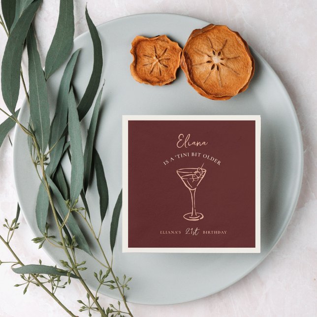 Tini Bit Older Personalized Birthday Party Napkin (Creator Uploaded)