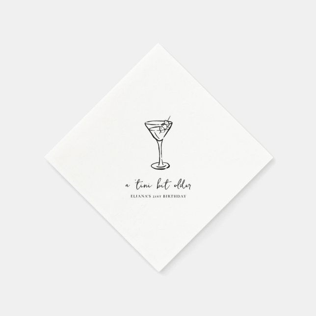 Tini Bit Older Personalized Birthday Party Napkin (Corner)
