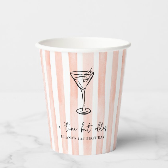 Tini Bit Older Personalized Birthday Party Paper Cups (Front)
