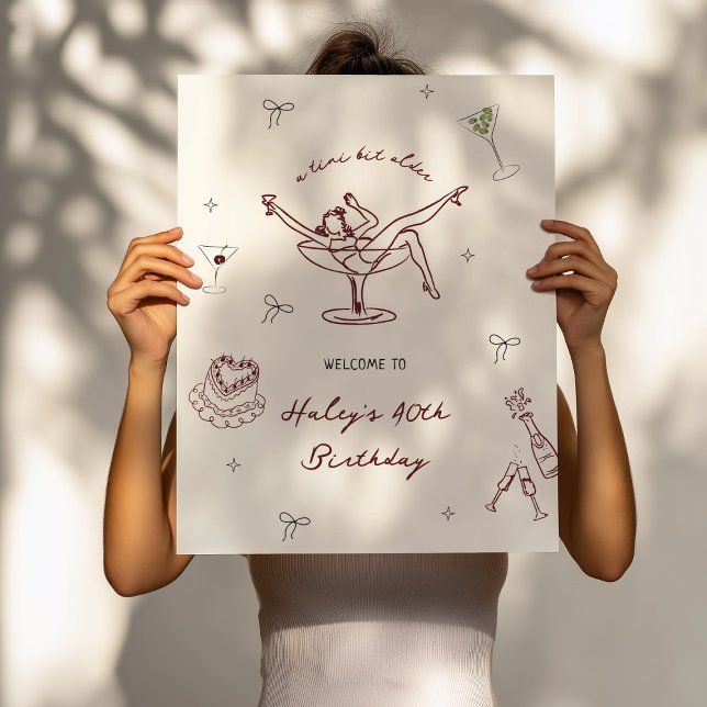 Tini Bit Older Quirky Hand Drawn Birthday Welcome Poster (Creator Uploaded)