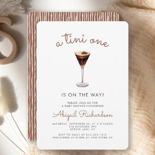 Tini One Espresso Martini Baby Shower Invitation