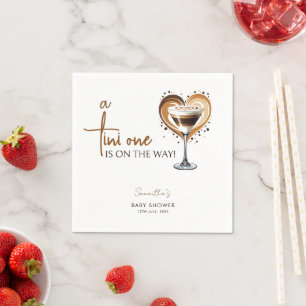 Tini One Espresso Martini Baby Shower Napkin
