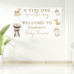 Tini One On The Way Espresso Martini Baby Shower Banner