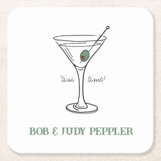'tini time Personalized Paper Coasters