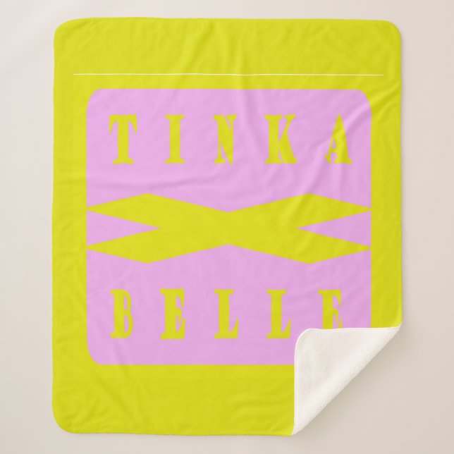 Tinka Belle cute pink lemon colors design Sherpa Blanket (Front)