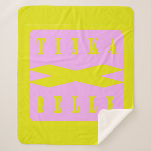 Tinka Belle design cute colors pink lemon   Sherpa Blanket