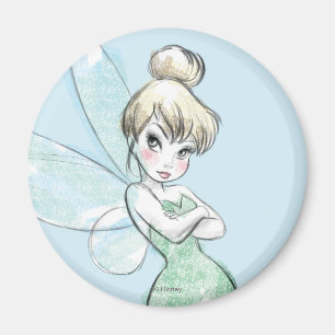 Tinker Bell   Arms Crossed Pastel Magnet