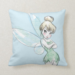 Tinker Bell   Arms Crossed Pastel Throw Pillow