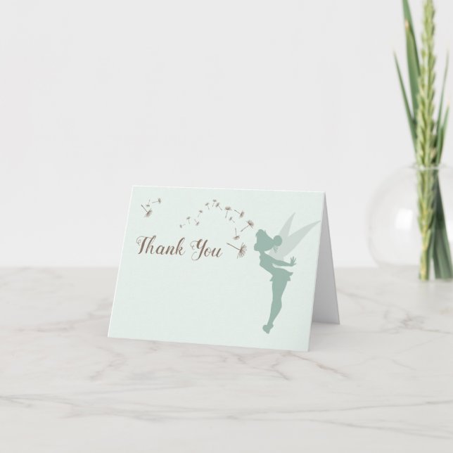 Tinker Bell Baby Shower - Green Thank You  (Front)