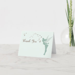 Tinker Bell Baby Shower - Green Thank You Card