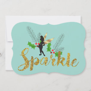 Tinker Bell Christmas with Family Photos Holiday Card