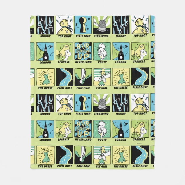 Tinker Bell | Cute Comics Fleece Blanket (Front)