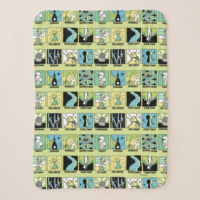 Tinker Bell | Cute Comics Sherpa Blanket (Front)