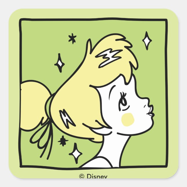 Tinker Bell | Cute Comics Square Sticker (Front)