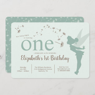 Tinker Bell First Birthday Invitation