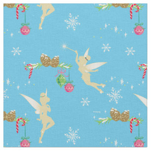 Tinker Bell   Golden Holiday Cheer Pattern Fabric