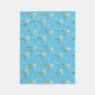 Tinker Bell   Golden Holiday Cheer Pattern Fleece Blanket