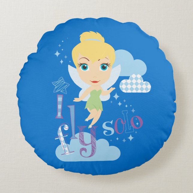 Tinker Bell | I Fly Solo Round Pillow (Front)
