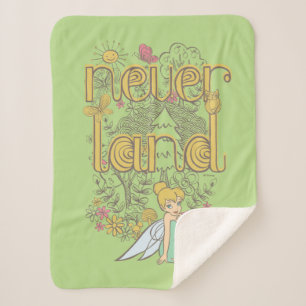 Tinker Bell in Neverland Forest Sherpa Blanket