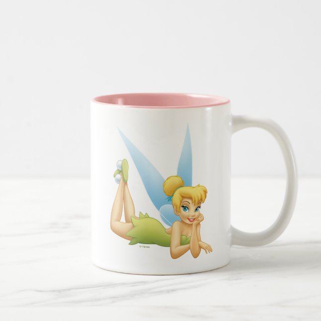 Tinker Bell Laying Down Two-Tone Coffee Mug (Right)